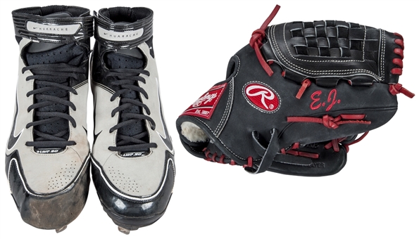 2010 Edwin Jackson Game Used Nike Cleats and Fielders Glove From No-Hitter Game (MLB Authenticated)